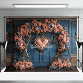 Lofaris Middle Heart Floral Arch Sweet Wedding Photo Backdrop